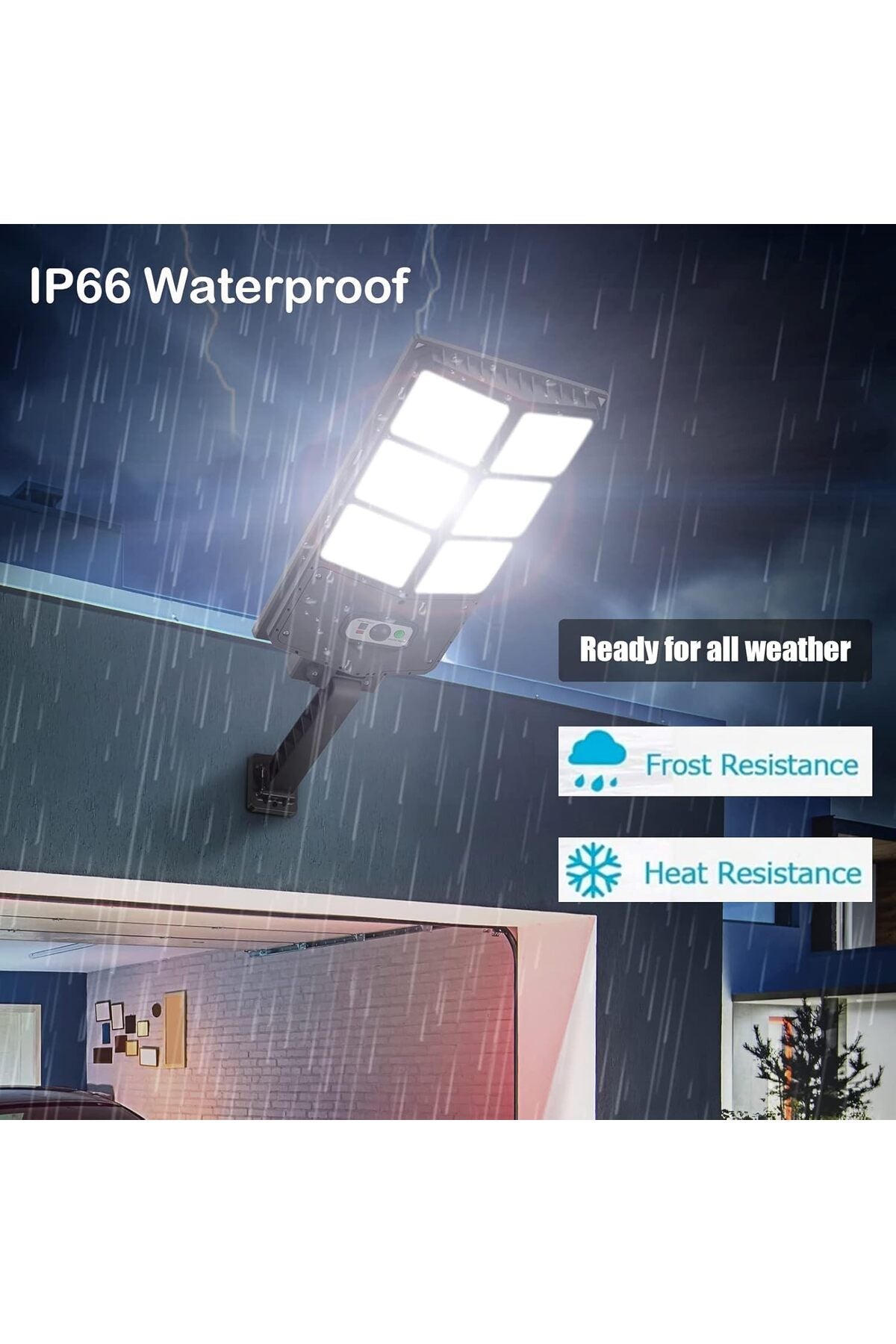 120 watt Güneş Enerjili Bahçe Aydınlatması| Su Geçirmez, Sensörlü, Kumandalı