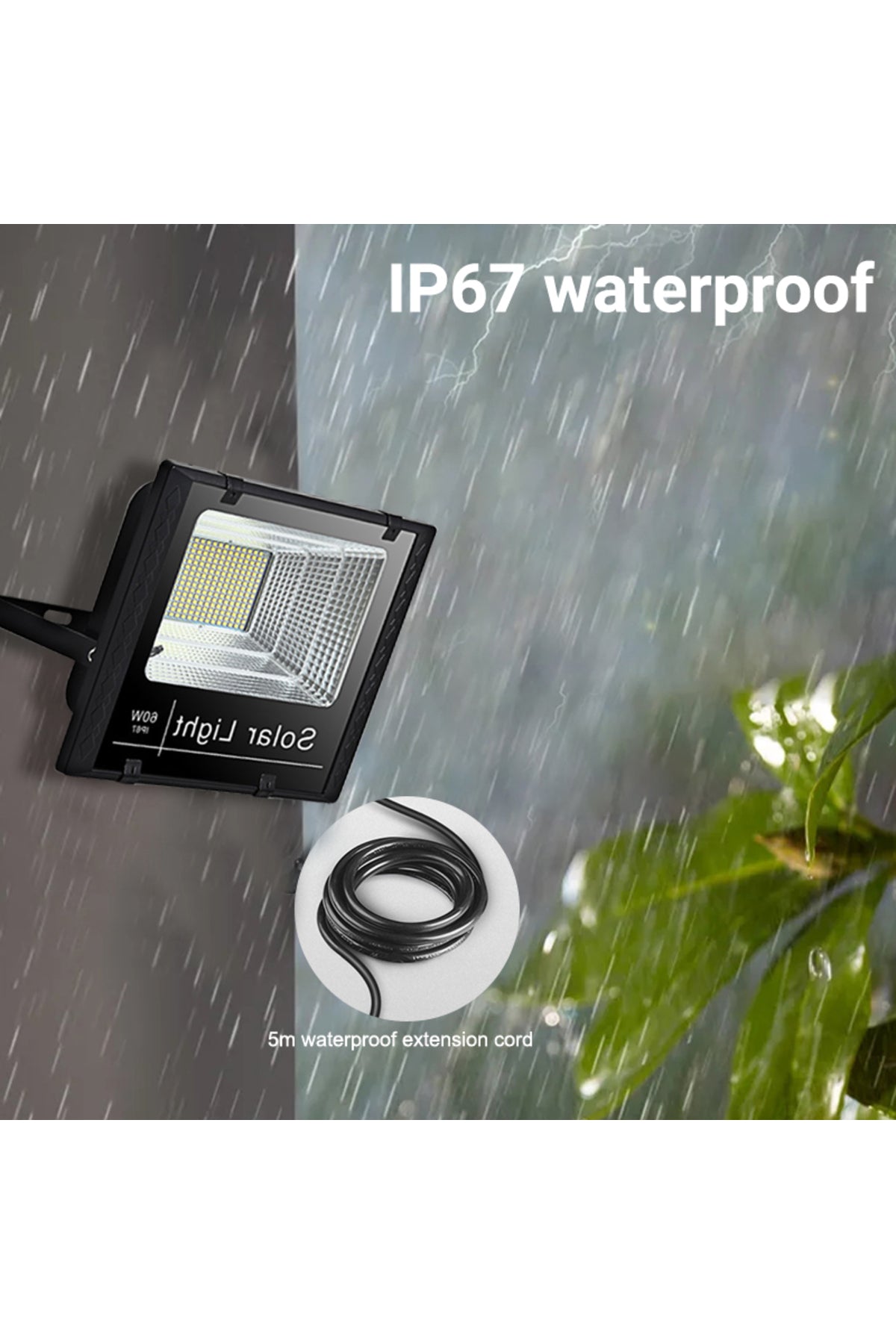 100W Led Projektör Bahçe Aydınlatması| Su Geçirmez, Sensörlü, kumandalı