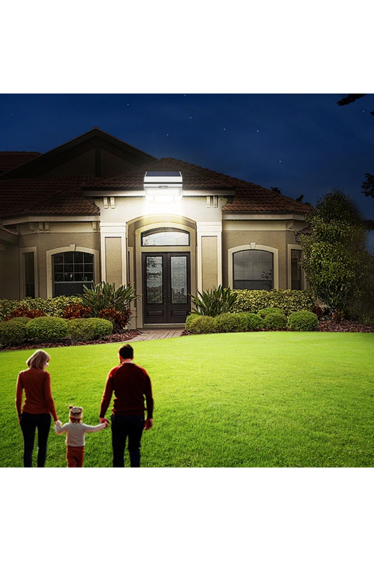 10'lu 40W Güneş Enerjili Duvar Aplik Lamba Bahçe Dekorasyon Aydınlatması| Su Geçirmez, Sensörlü