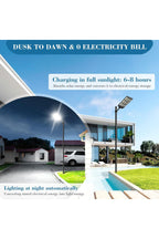 1000W Güneş Enerjili Ultra Parlak LED Sokak Lambası| Su Geçirmez, Sensörlü, kumandalı