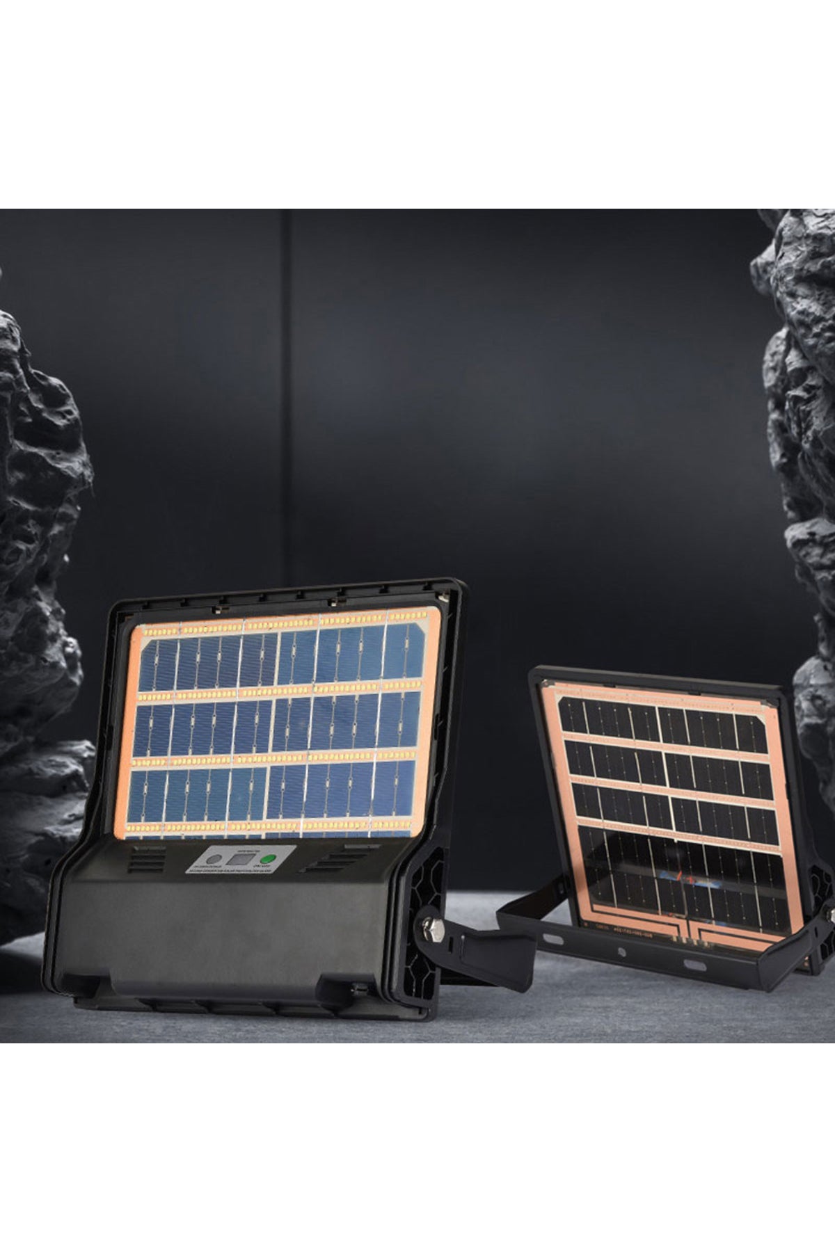 200W Çift Taraflı Güneş Enerjili Paneli Ultra İnce LED Projektör| Su Geçirmez, Sensörlü, kumandalı