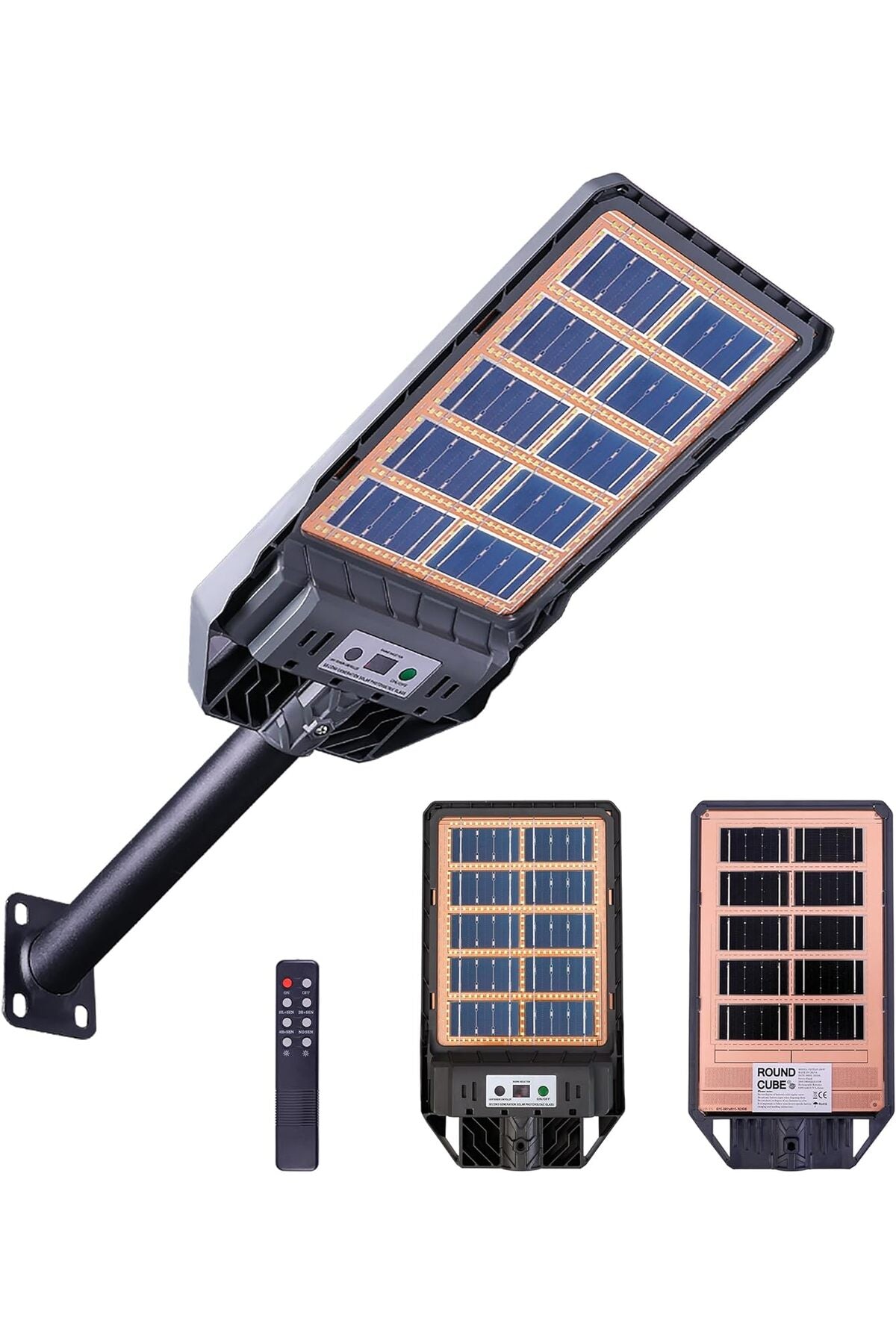 400W Çift Yüzey Şarjlı Güneş Enerjili Ultra İnce LED Sokak Lambası| Su Geçirmez, Sensörlü, kumandalı