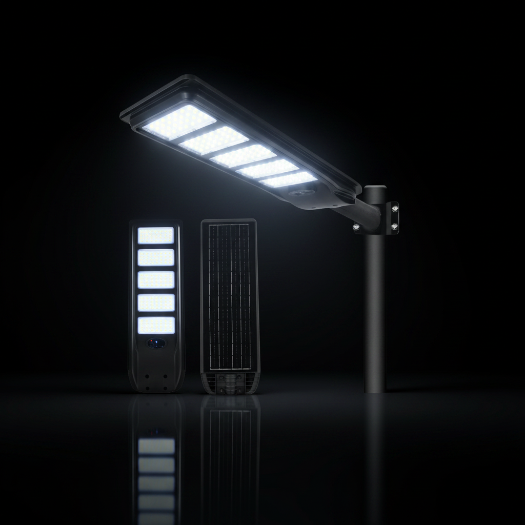 Solar Street Light - Black Background
